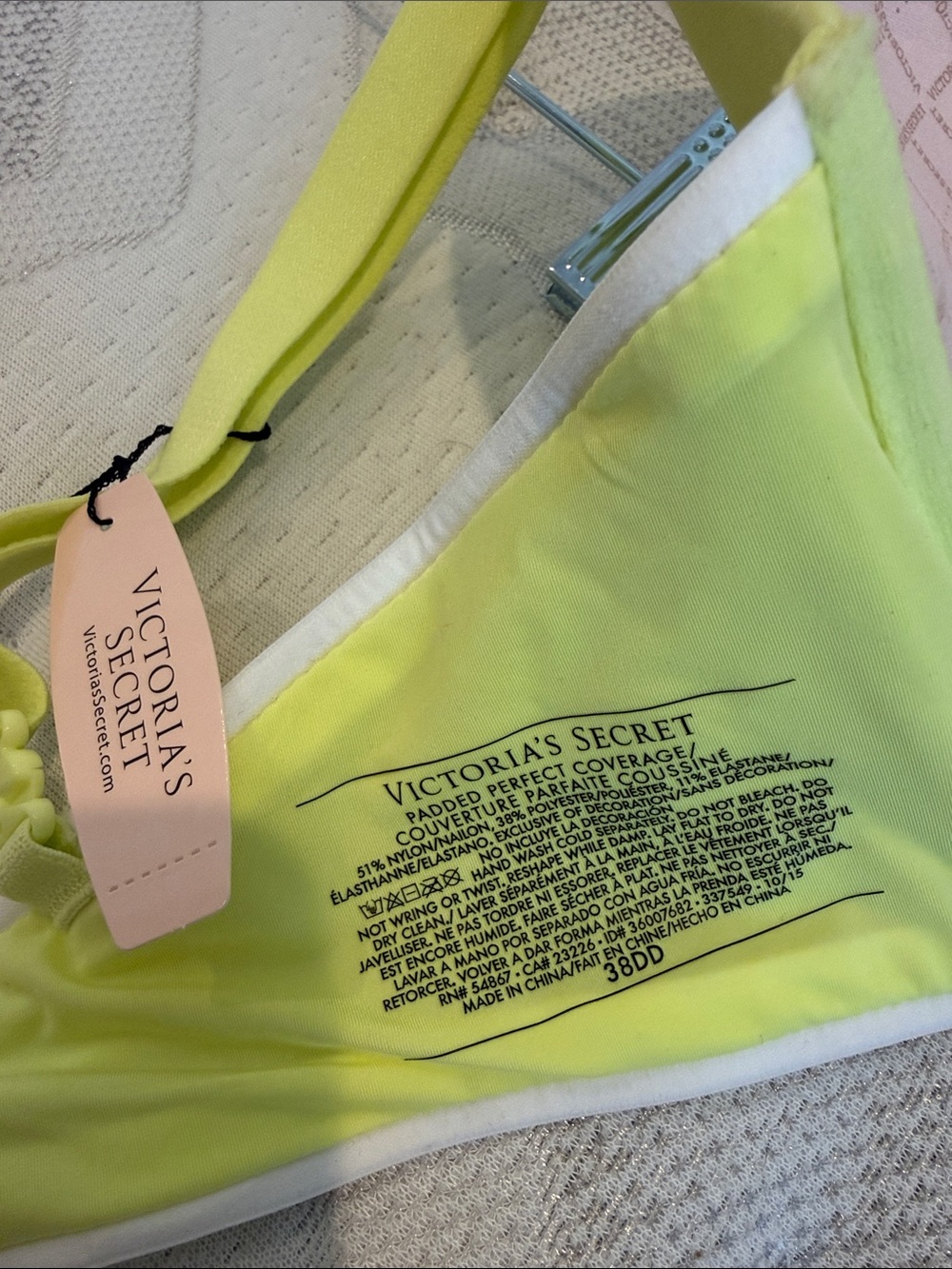 Victoria's Secret Neon Yellow Padded Bra
